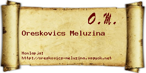 Oreskovics Meluzina névjegykártya